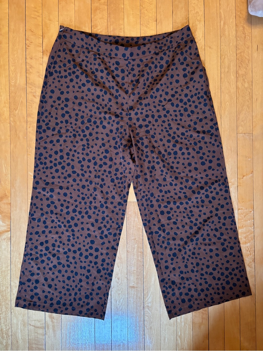 EUC High Rise Pants | Brown & Black Leopard Animal Print Trousers | Women’s 1X